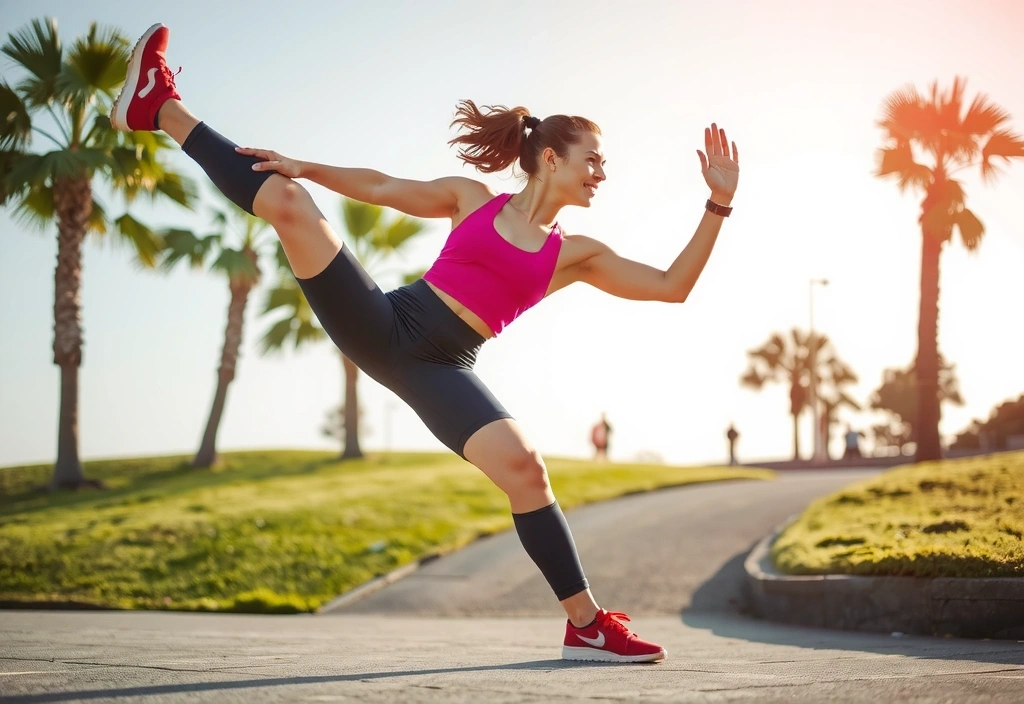 O persoană făcând exerciții fizice în aer liber